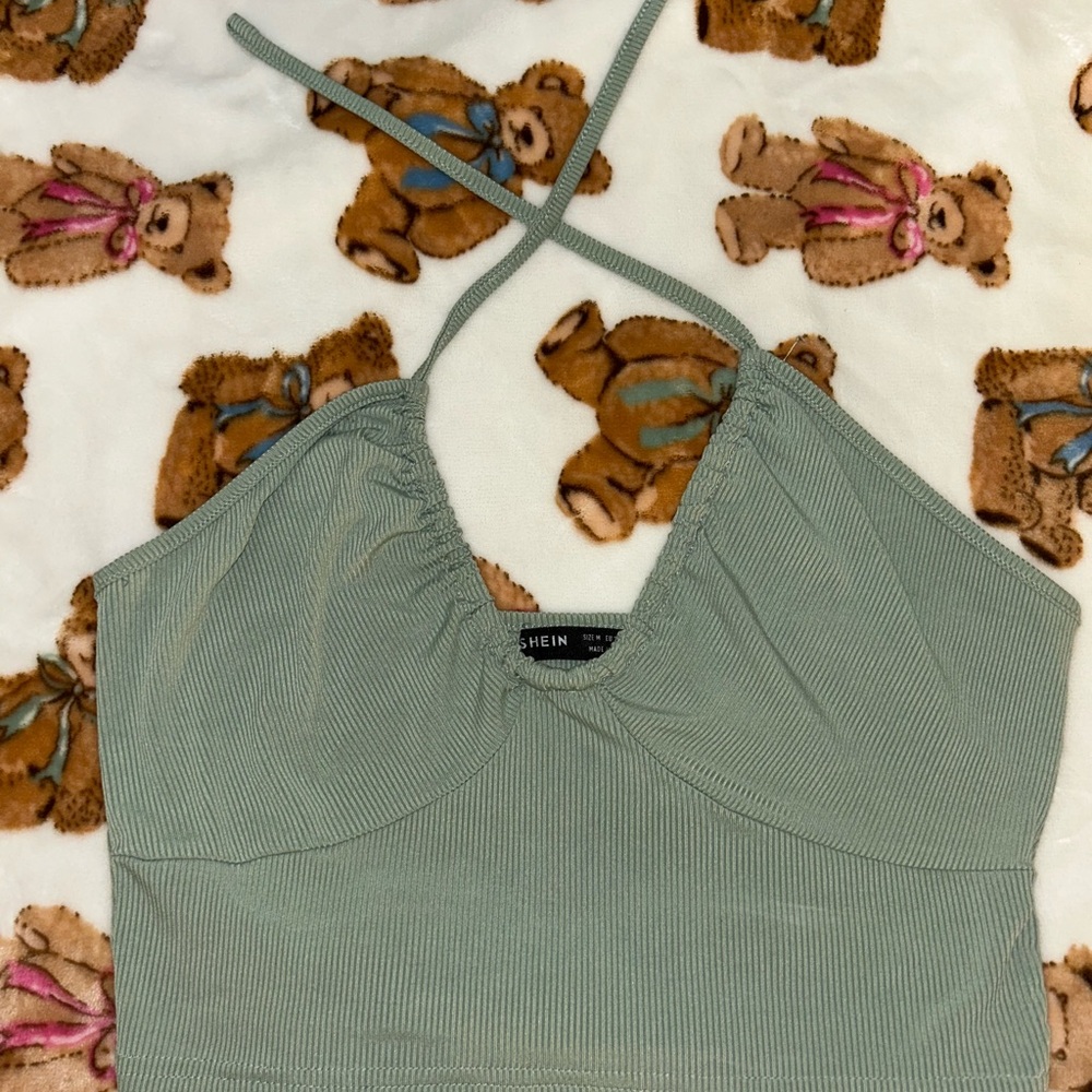 SHEIN Sage Green Ribbed Camisole